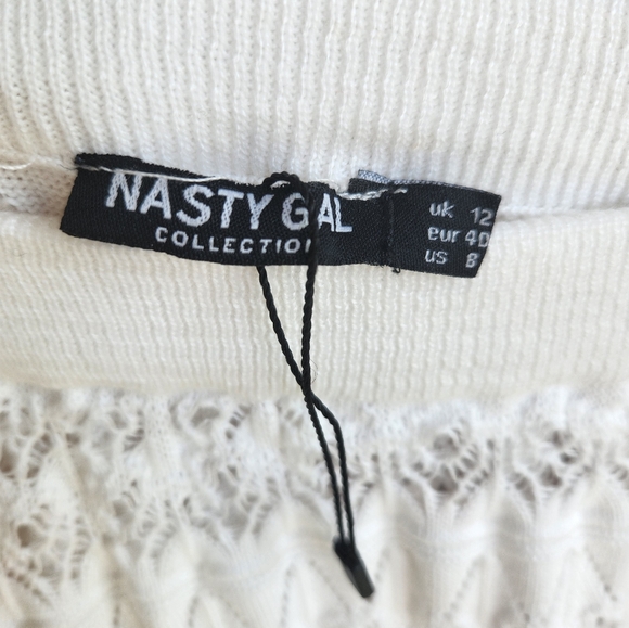 Nasty Gal White open weave sweater like skirt - Picture 4 of 4